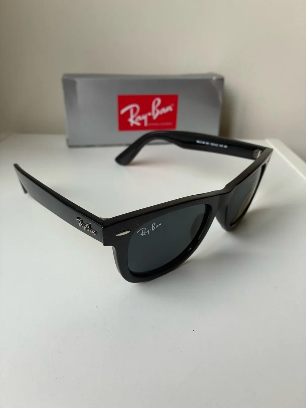 Ray-Ban Black Wayfarer Sunglasses with Dark Lenses